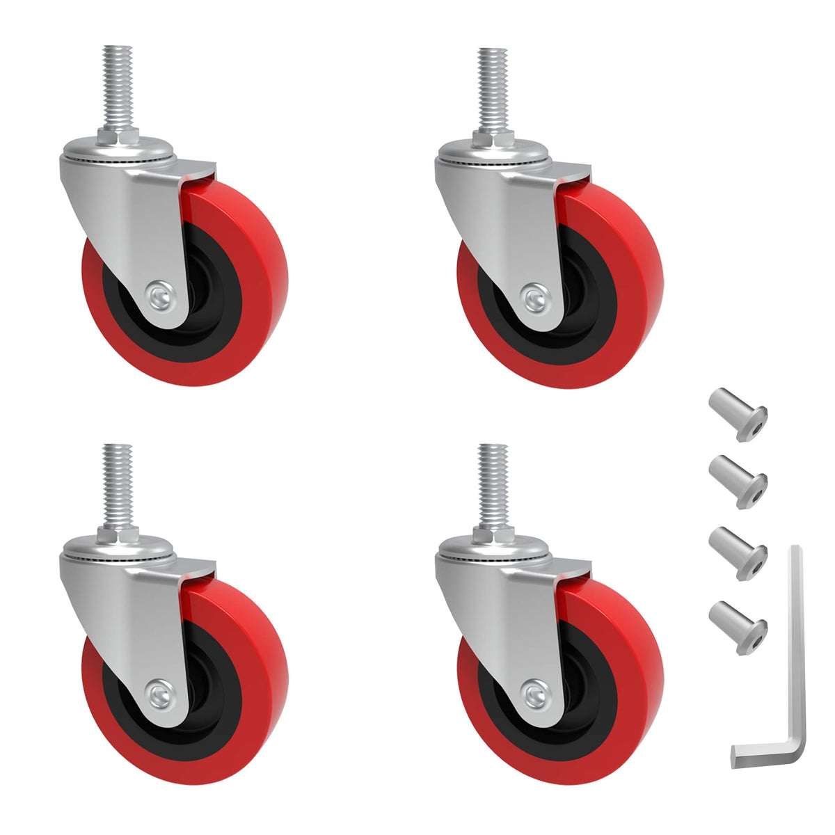MySit 2.5 inch caster top-down highlights smooth rolling and quiet operation.