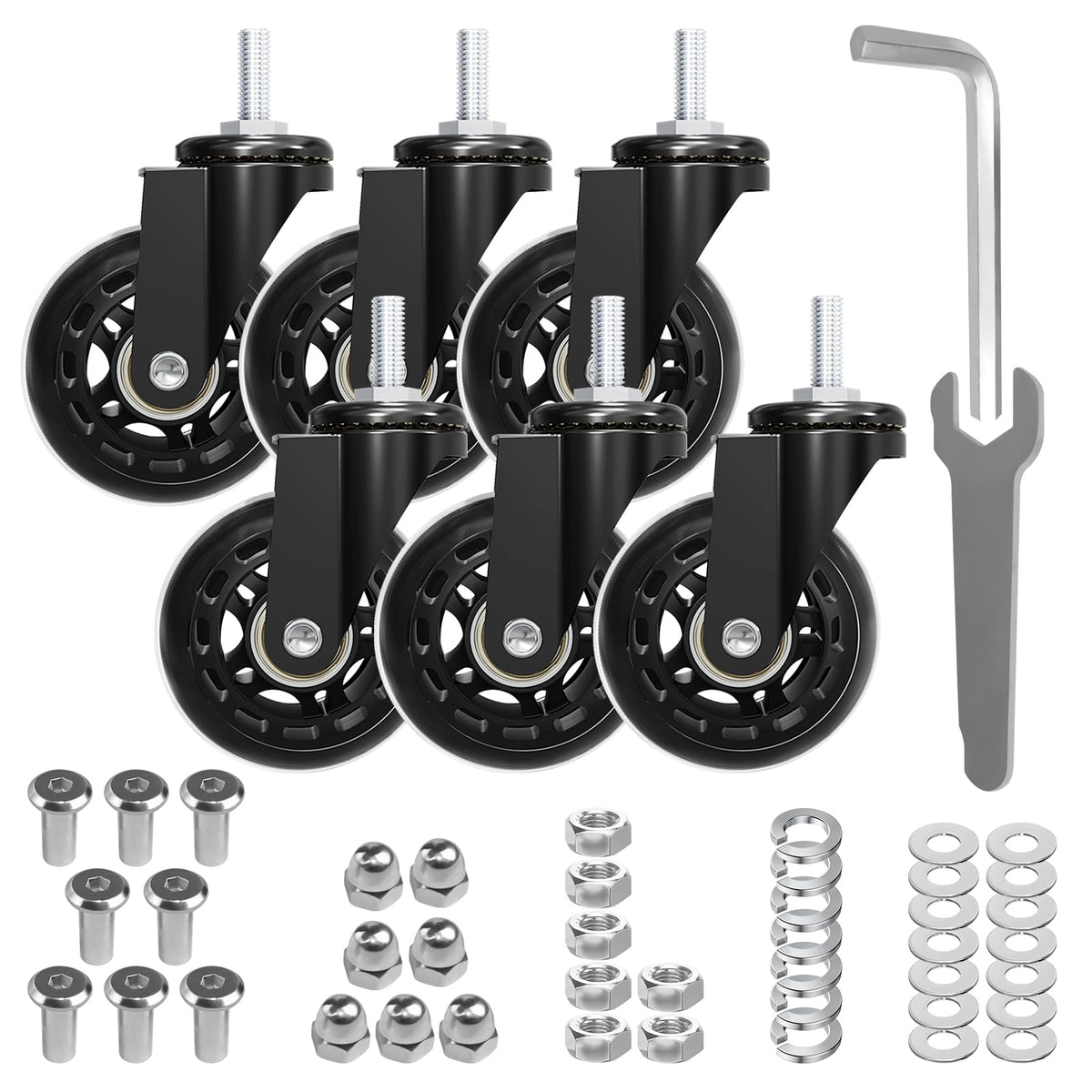 MySit Creeper wheels 2.5-inch close-up, durable steel bearings for long-lasting use.