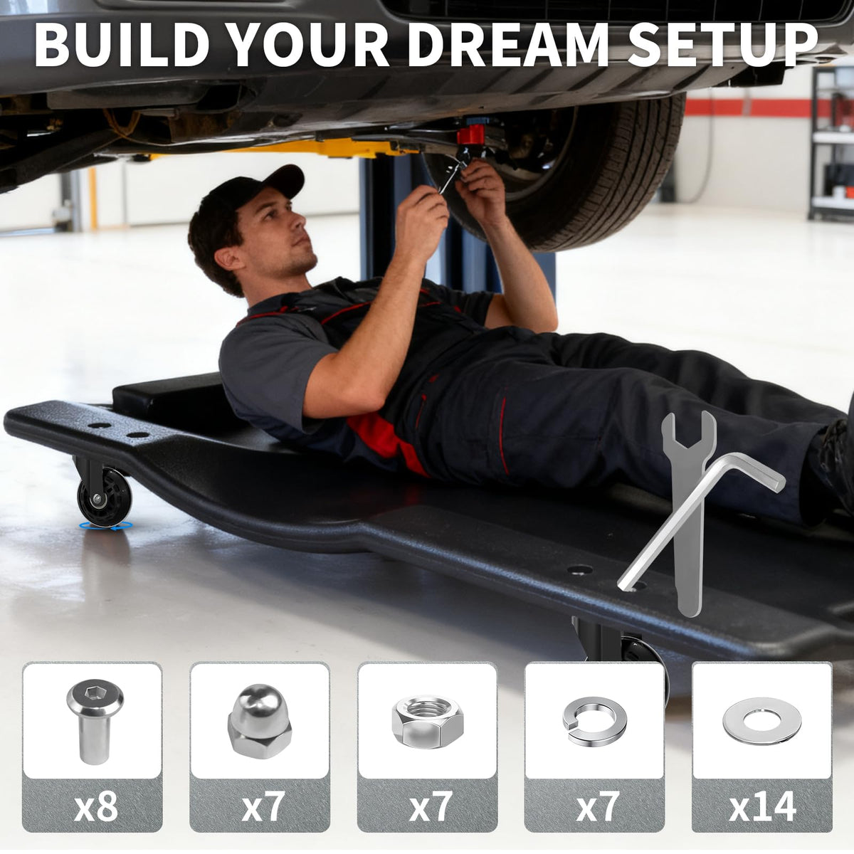 MySit Creeper wheels showing 550 lb capacity in use.