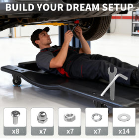 MySit Creeper wheels showing 550 lb capacity in use.