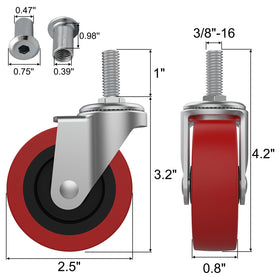 MySit creeper wheels side view shows 360-degree swivel for versatile positioning.
