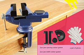 360-degree rotating base lets you position the vise for precise tasks.