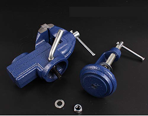 Edge-clamping on tables up to 2.4 inches thick without drilling.