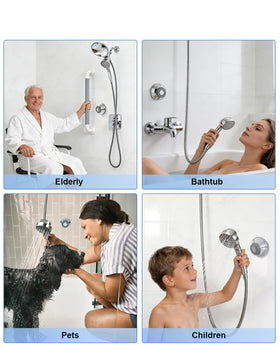 Mythlings family-friendly accessory supports kids and mobility in showers.