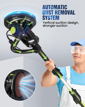 MYTOL drywall sander with foldable handle for compact storage