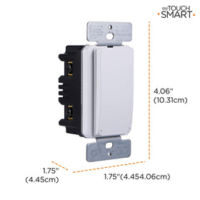 myTouchSmart 33861 LE back plate shown for simple wall installation