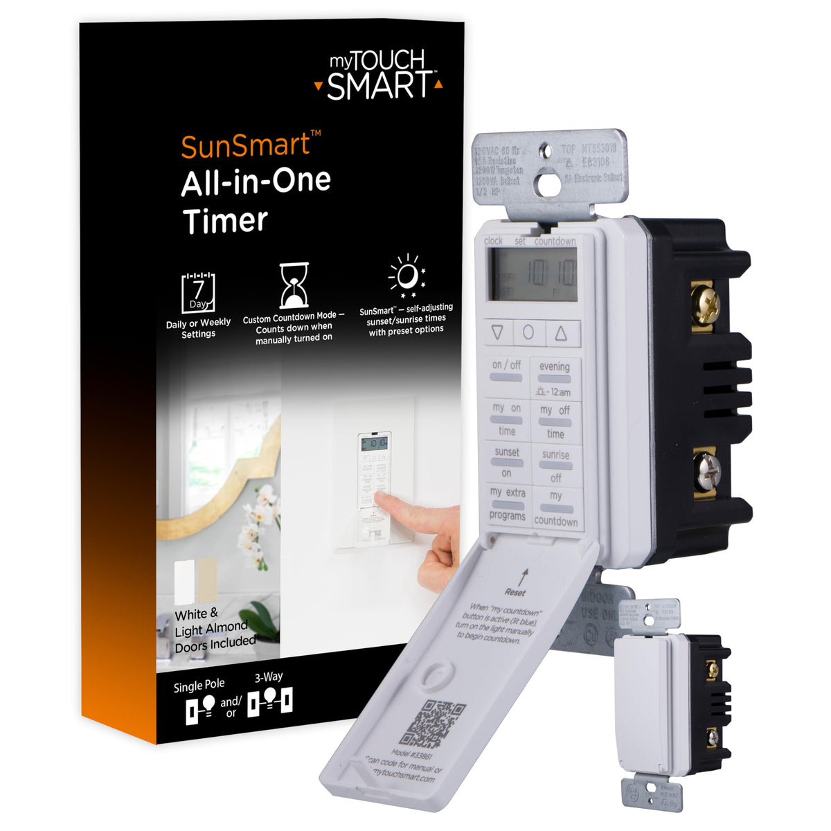 myTouchSmart 33861 LE front view timer for easy scheduling