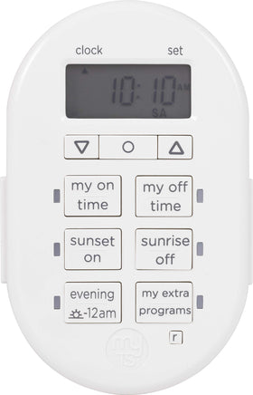 MyTouchSmart SunSmart automation illustrating sunrise/sunset timing feature.