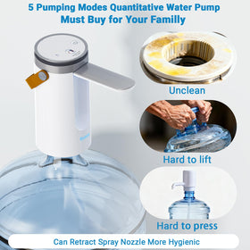 Myvision 5-gallon compatible pump fits most standard jugs.