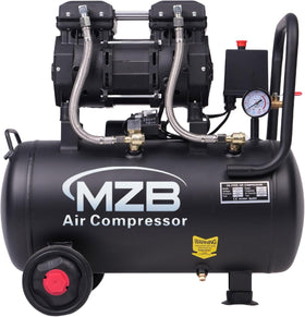 MZB air compressor front view showing compact design for easy transport.