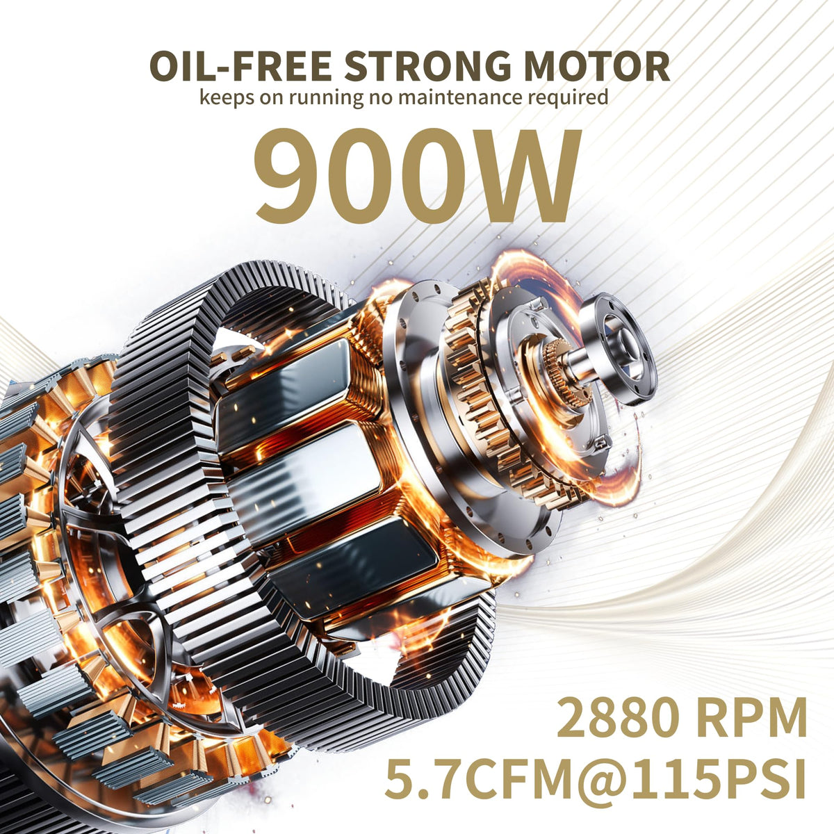 MZB Air Compressor low noise 70dB for quiet workshops.