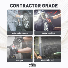 MZB air compressor visible pressure gauge aids accuracy.
