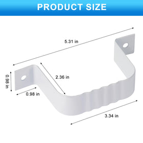Mzcvriru aluminum downspout strap 027-gauge white; lightweight, strong for lasting resilience.