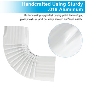 Mzcvriru white Style B gutter elbow for a neat exterior look.