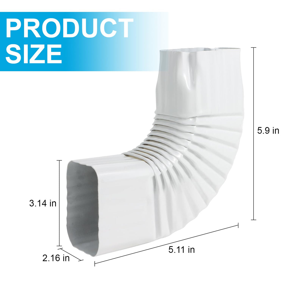 Mzcvriru side elbows in white finish for quick, unobtrusive turns.