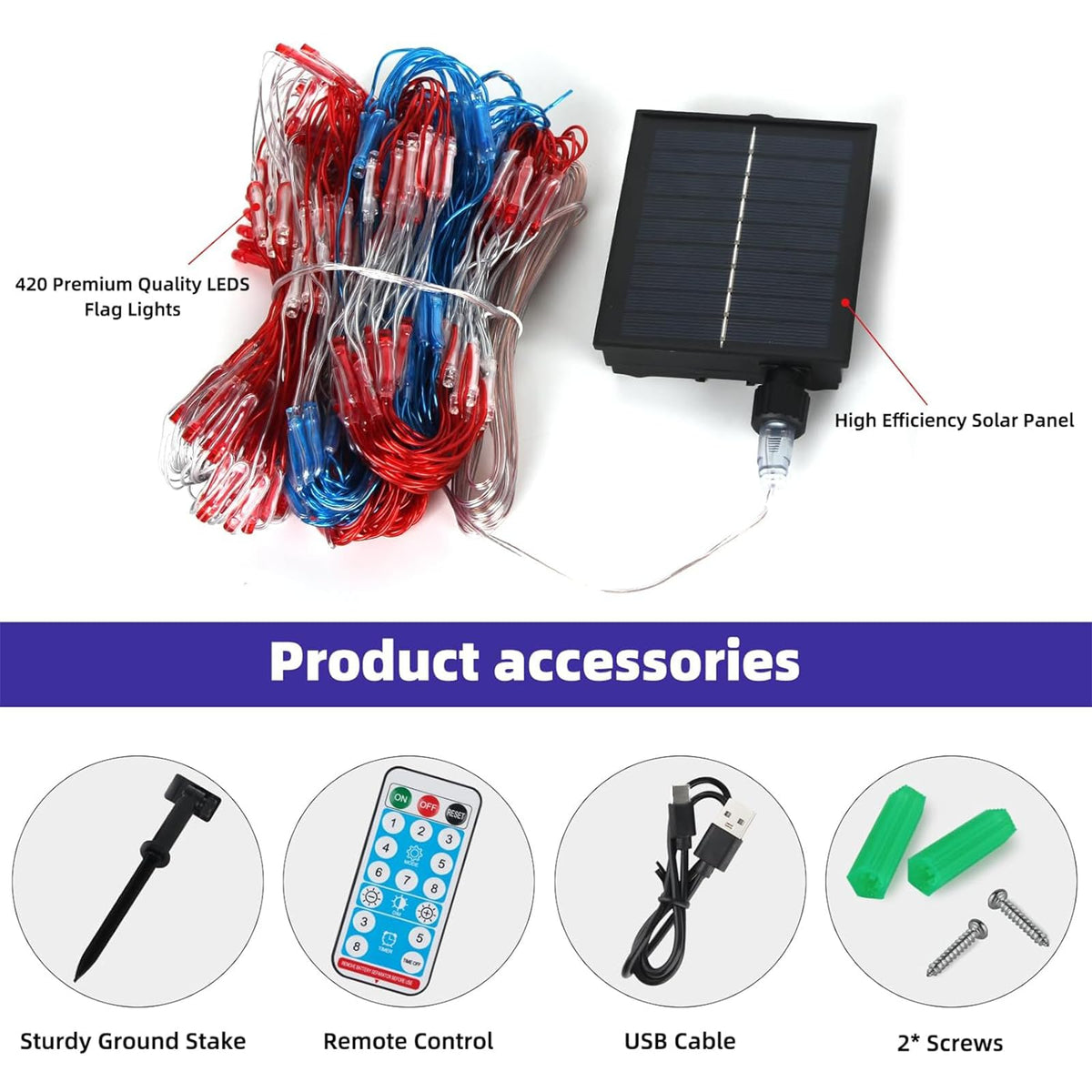 MZD8391 flag lights suitable for indoor and outdoor use