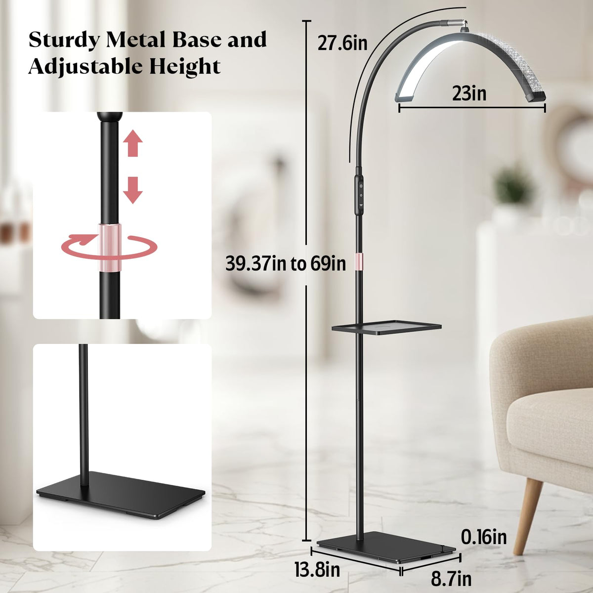Mznoo Diamond-lamp adds sparkling decor while focusing on beauty treatments.