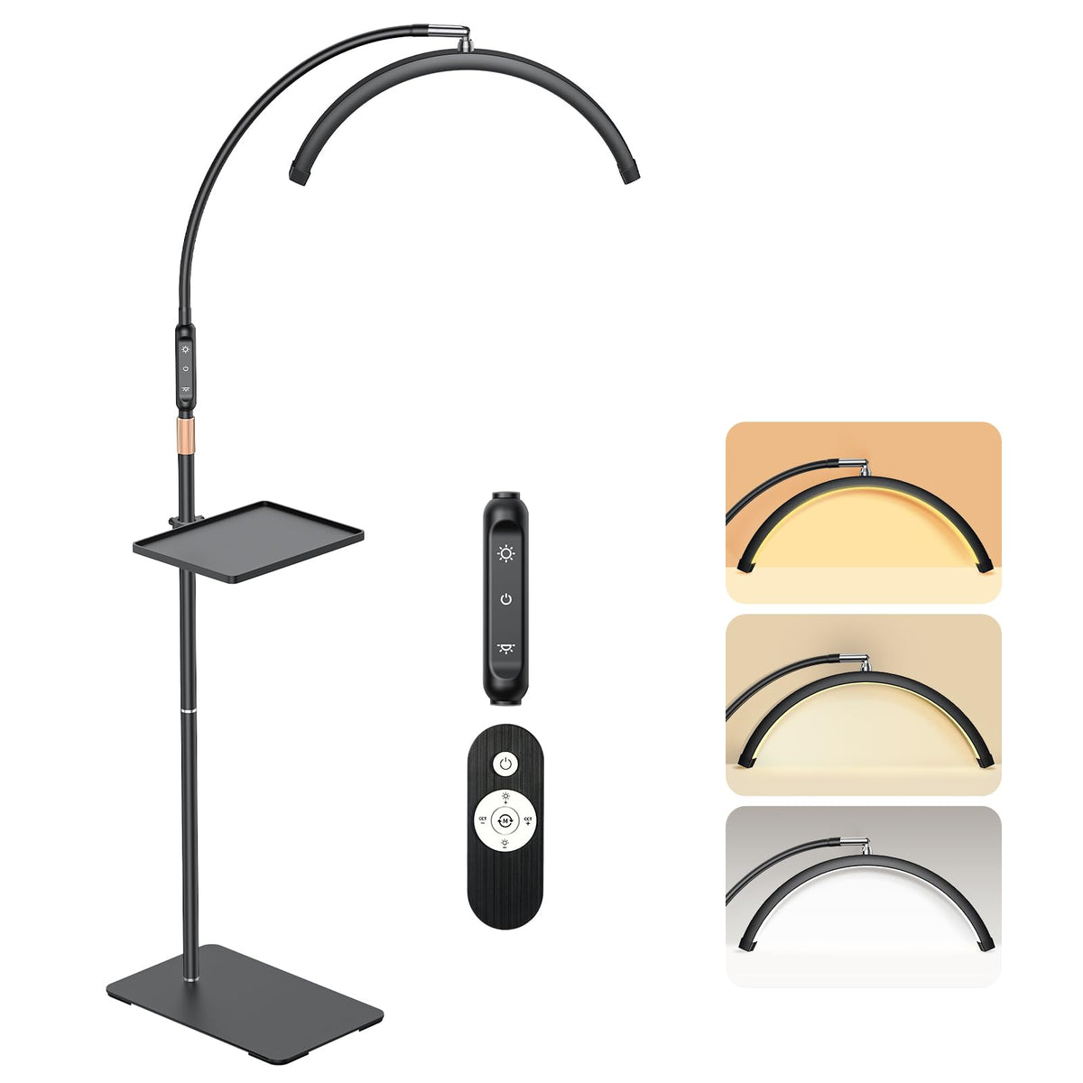 Mznoo Lash Light base provides stable support for steady eyelash sessions.