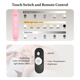 Mznoo Lash Light height adjustable from 39.37 to 69 inches