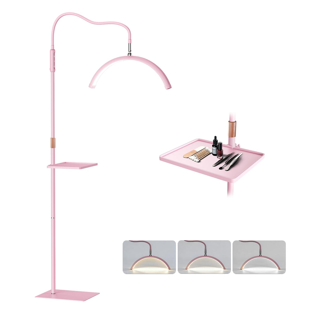 Mznoo Pink floor lamp adding style to beauty studios