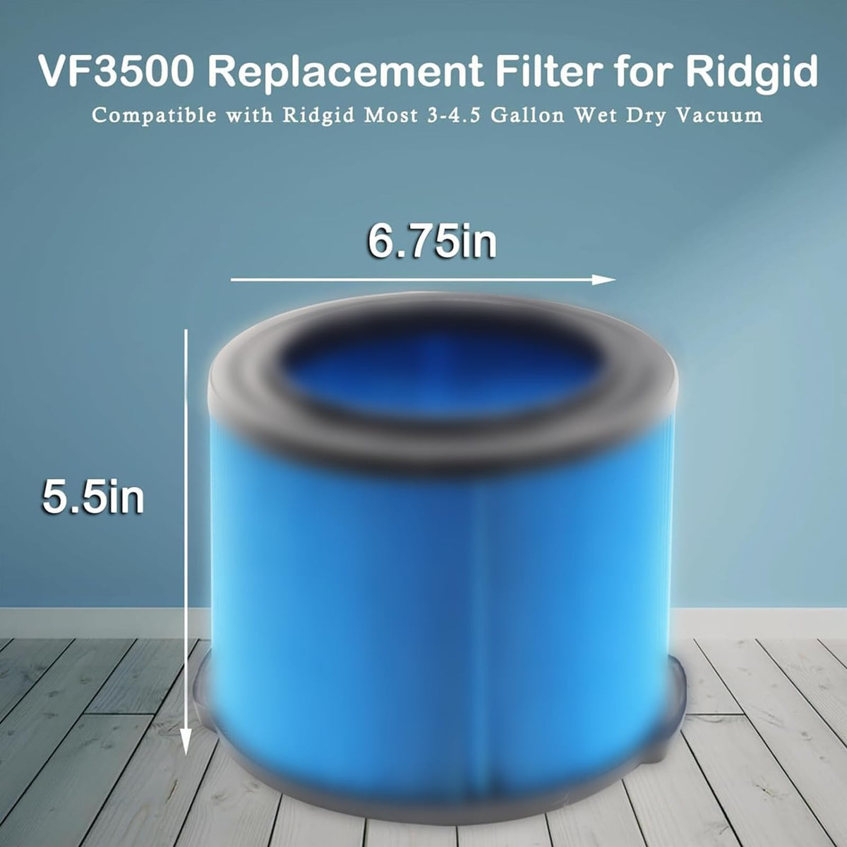 MZY VF3500 replacement filter pleated media detail emphasizing filtration surface.