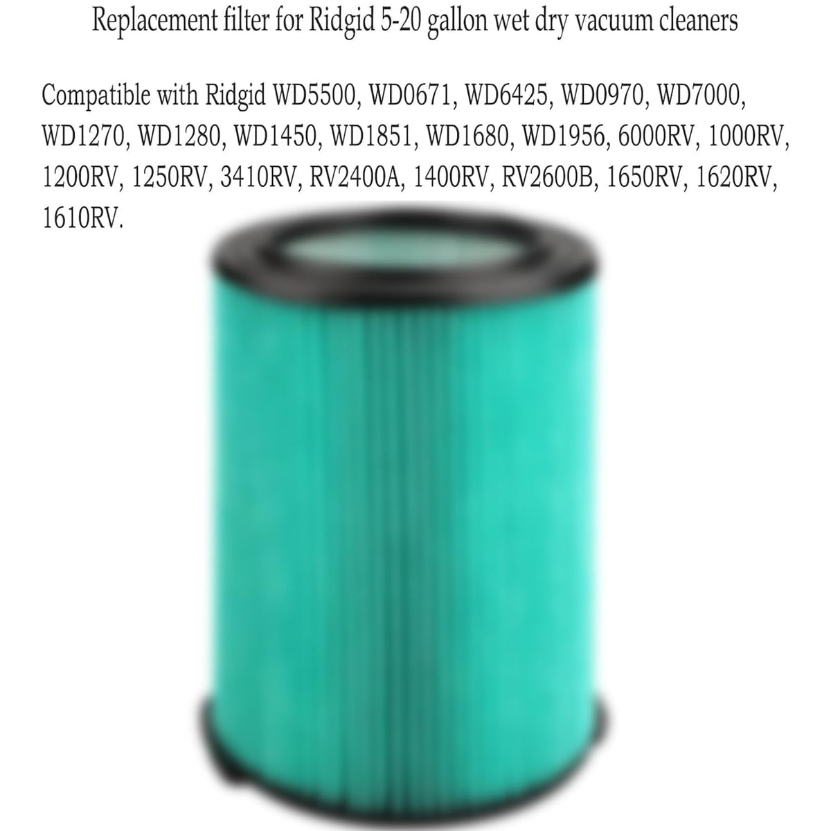 VF6000 filter washable design for repeated Ridgid vacuum use