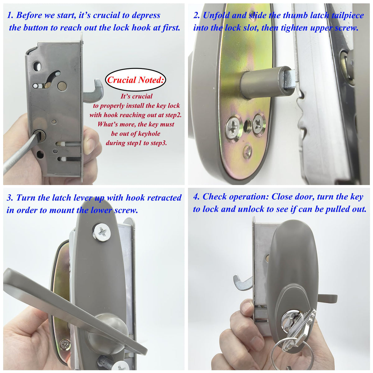N8LokNLok thumb latch close-up for smooth interior operation.