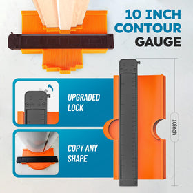 NAACOO contour gauge with lock captures irregular shapes for easy transfer.