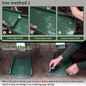 Dark green NAACOO block blends with soil and minimizes visual disruption.