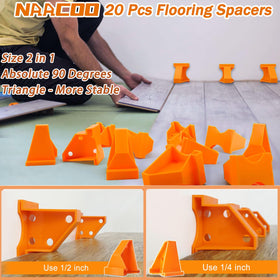 NAACOO double-faced rubber mallet protects floors during installation.
