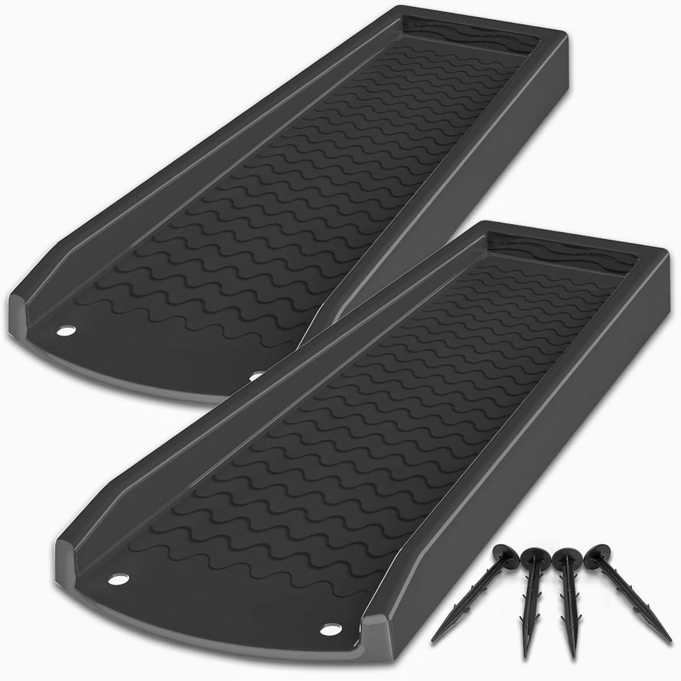 NAACOO 24 inch downspout splash block directs water away to prevent foundation erosion