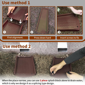 NAACOO 24-inch block shows slope design guiding runoff smoothly.