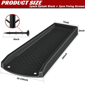 NAACOO splash block redirects water flow away from the home
