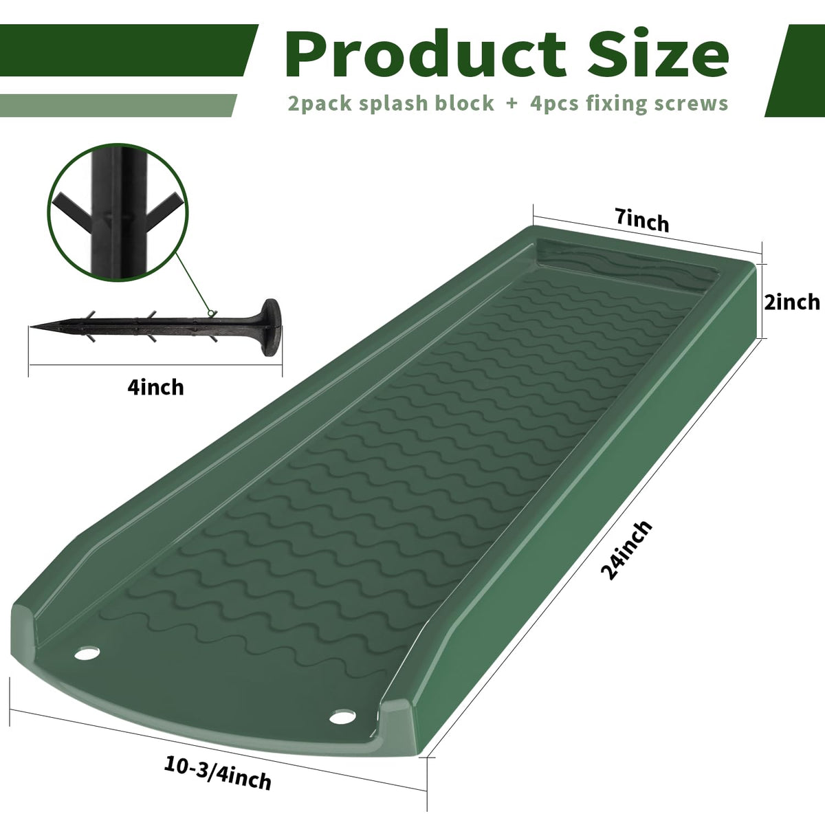 NAACOO splash blocks enable easy installation with four fixing nails.