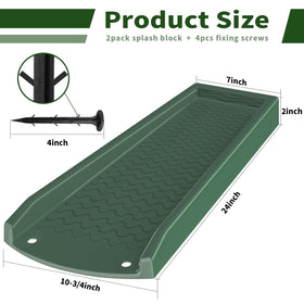 NAACOO splash blocks enable easy installation with four fixing nails.