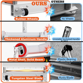 NAACOO floor cutter aluminum frame with double scale for accuracy