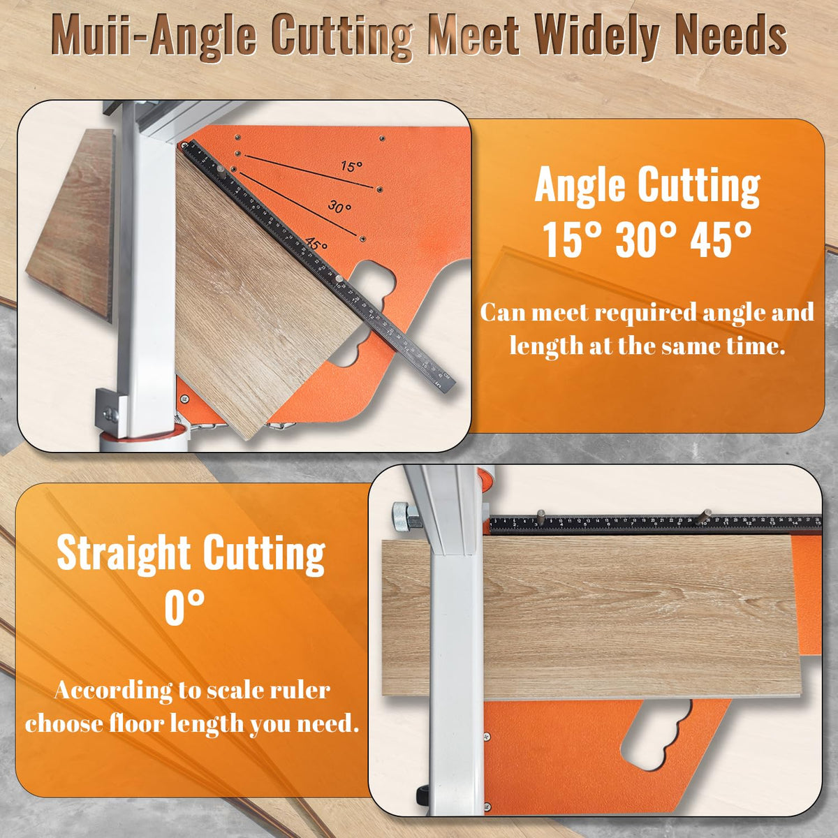 NAACOO floor cutter with extendable handle for easier long-plank work
