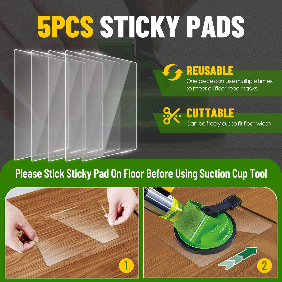 NAACOO Floor Gap Fixer 45° striking surface helps access tight corners during repairs.