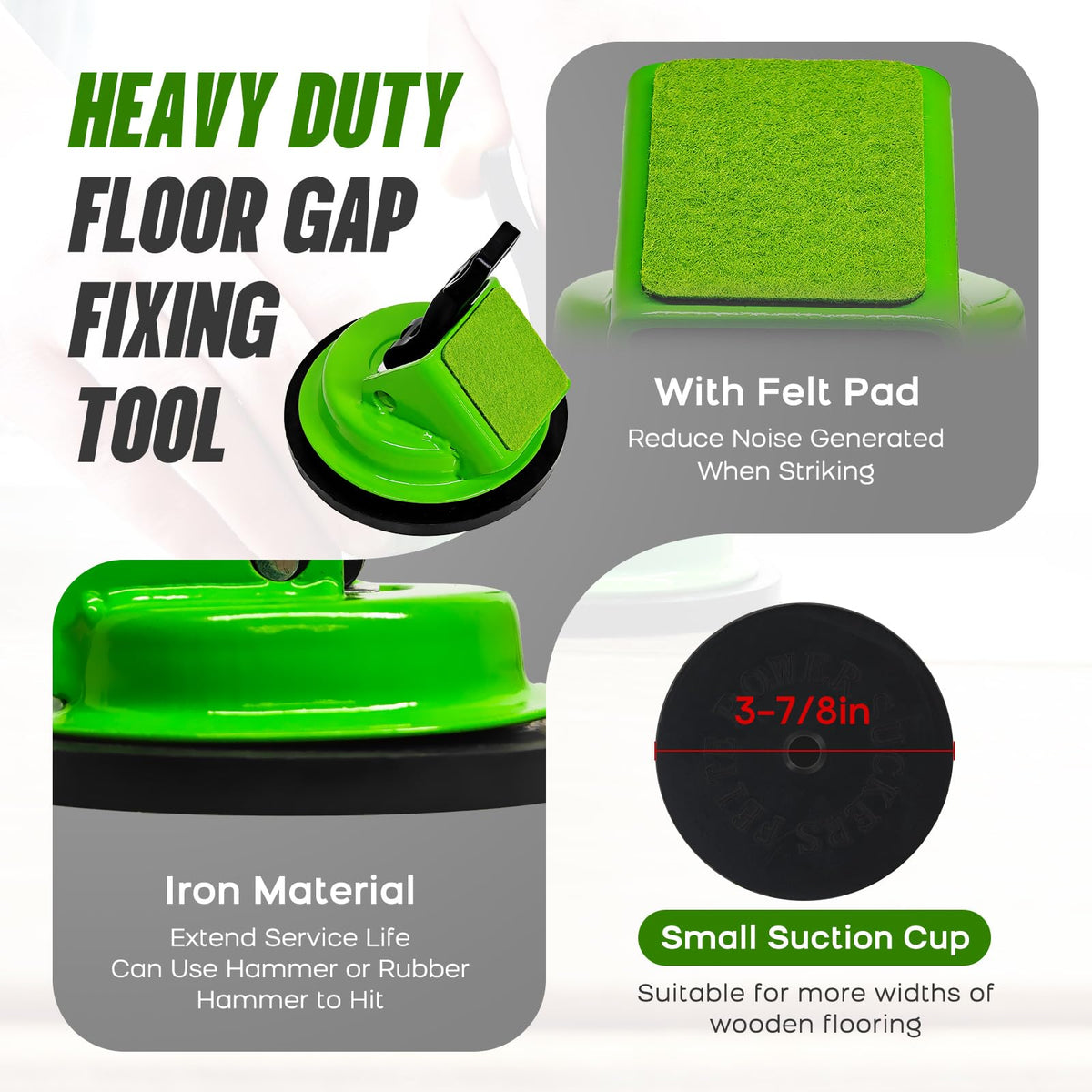 NAACOO Durable iron material withstands repeated hammering for long lasting floor repairs.