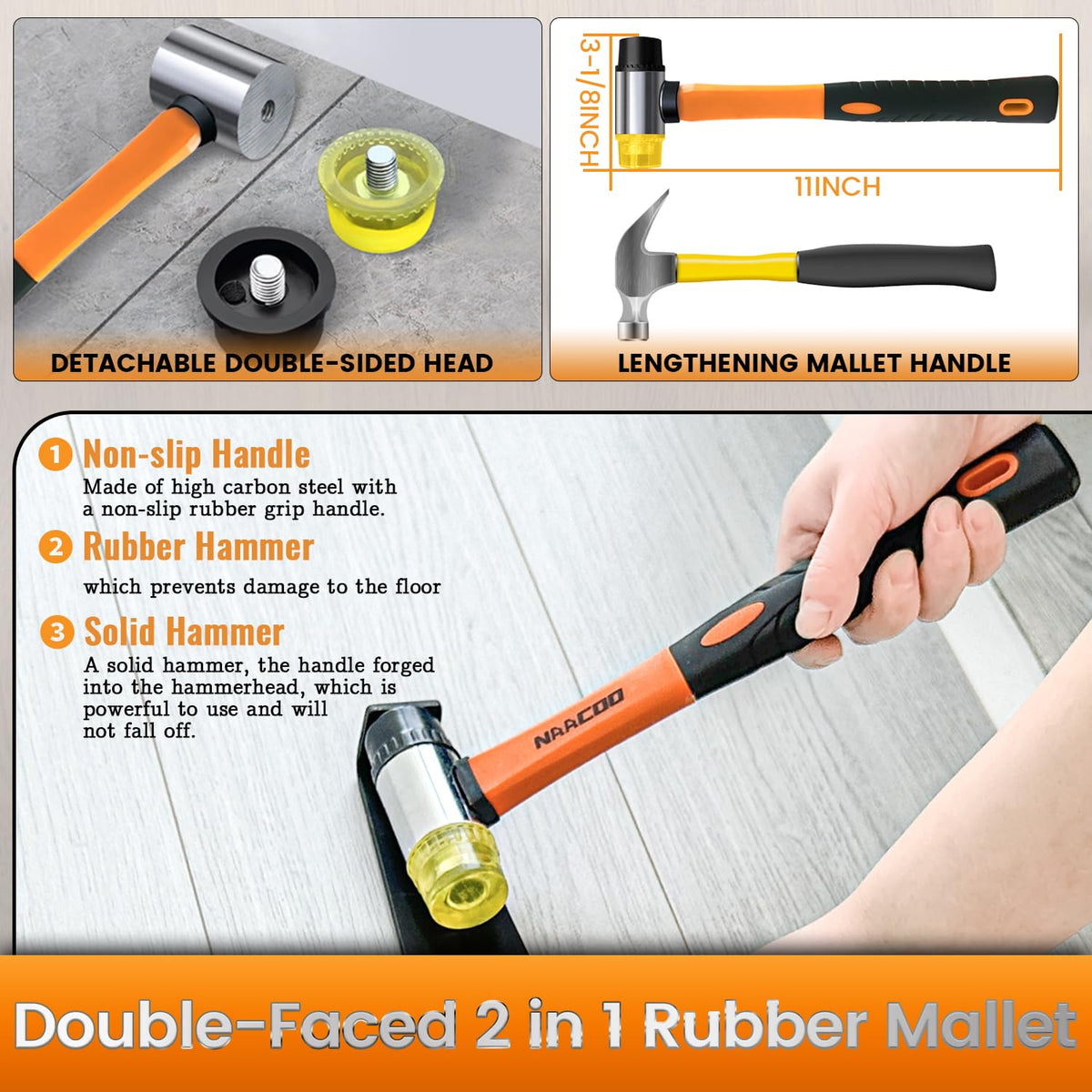 NAACOO flooring installation kit storage keeps tools organized during projects.