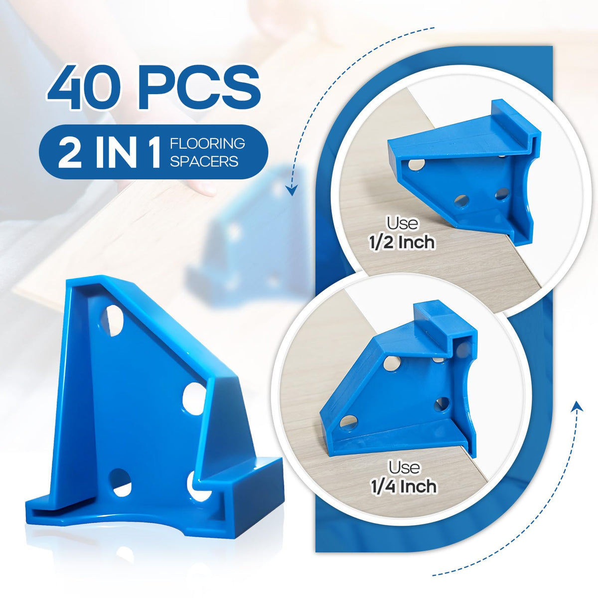 NAACOO spacers showing half-inch gap for larger expansions and faster layout