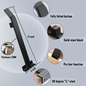 NAACOO pull bar beveled head fits tight spaces for close-to-wall installation.