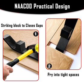 NAACOO pull bar T-shape head steel angle ensures safe tongue and groove work.