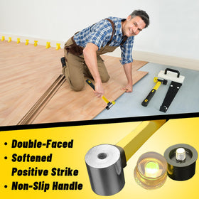 NAACOO installation kit in use supports efficient laminate flooring setup.