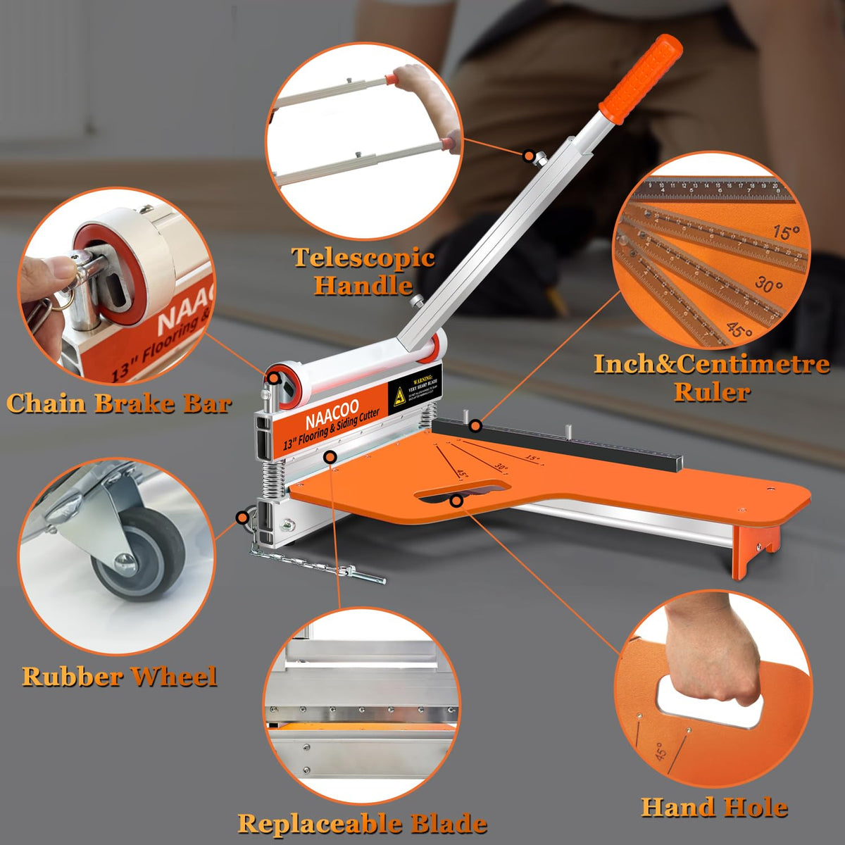 NAACOO cutter with extendable handle reduces effort during setup