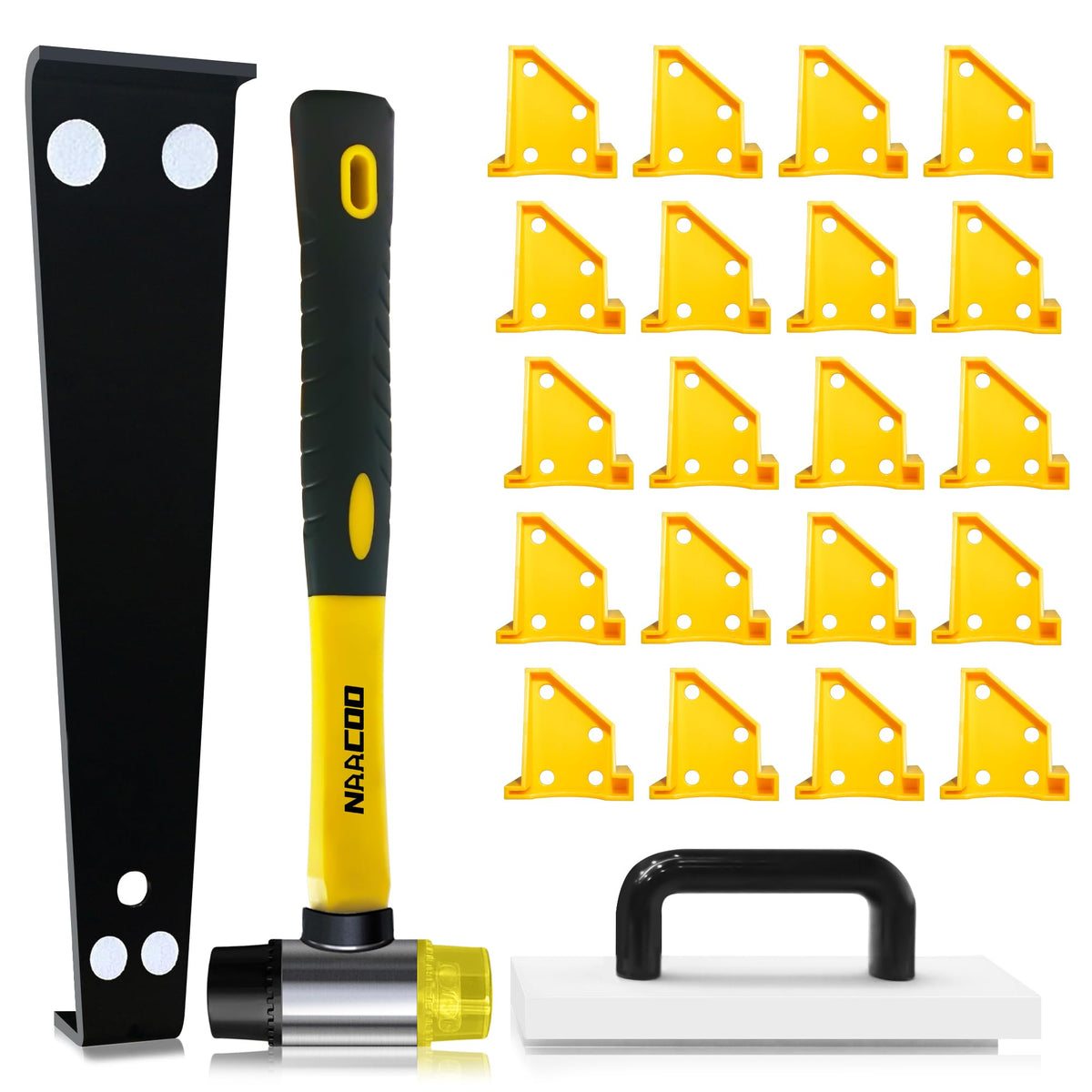NAACOO tapping block with handle for precise plank alignment
