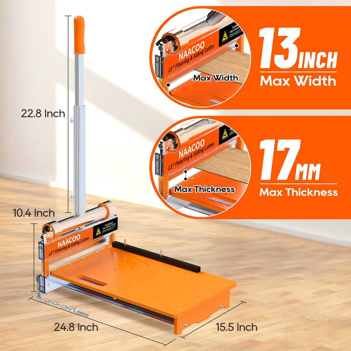 NAACOO movable aluminum strip with dual scales enables accurate measurements