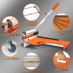 NAACOO movable aluminum strip with double scale for quick alignment