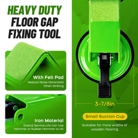 Kit includes five sticky pads, ready for diverse floor gaps.