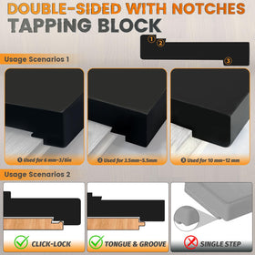 NAACOO pull bar floor tool reaching tight corners near walls without damage.